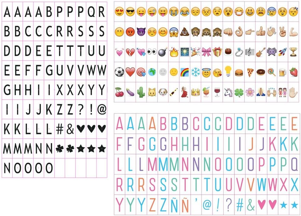 Letter Symbol Set 225 pcs for A4 Lightbox 5