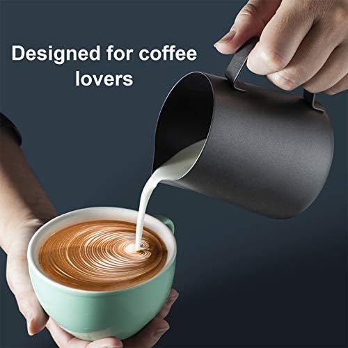 350ml Milk Frothing Jug Coffee Pitcher & Measurement Latte Art Pen 5