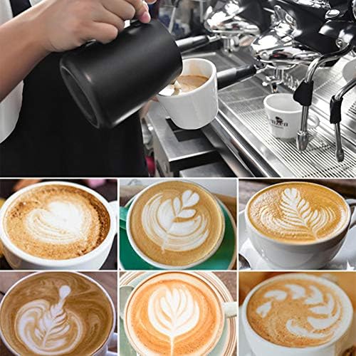 350ml Milk Frothing Jug Coffee Pitcher & Measurement Latte Art Pen 6