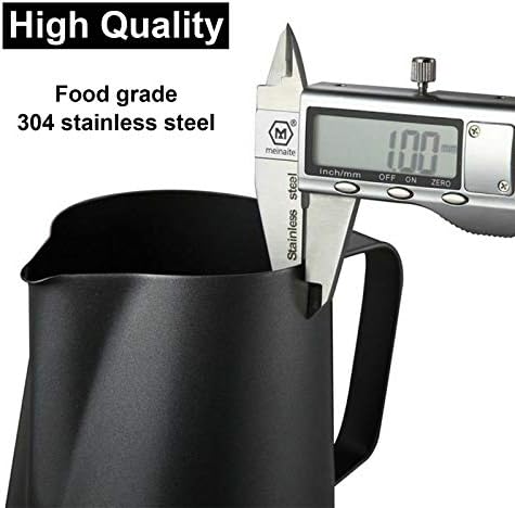 600ml Milk Frothing Jug Coffee Pitcher & Measurement Latte Art Pen 3