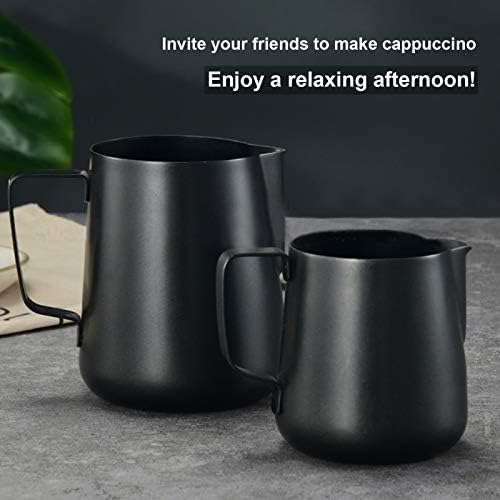 600ml Milk Frothing Jug Coffee Pitcher & Measurement Latte Art Pen 5