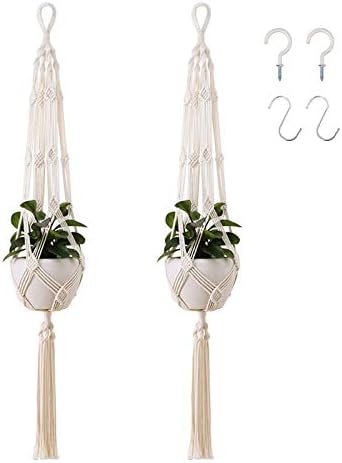 2-pack 105cm Macrame Plant Hanger Cotton Rope 2