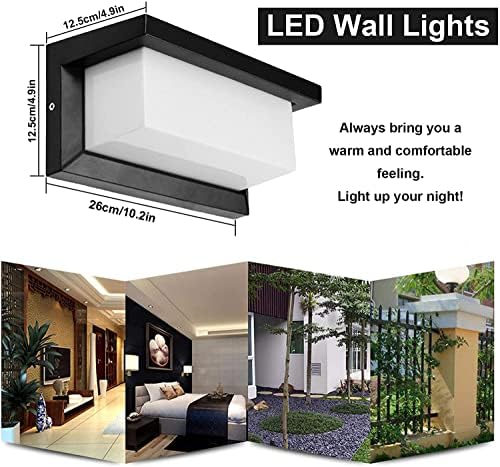 18W LED Outdoor Wall Light with Motion Sensor 3000K IP65 7