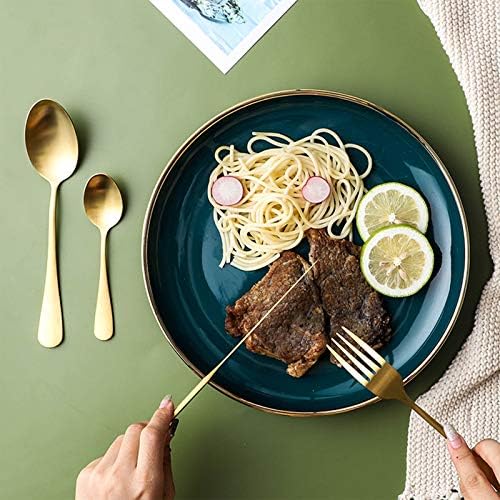 24 Piece Stainless Steel Gold Cutlery Set for 6 People, Dishwasher Safe 6