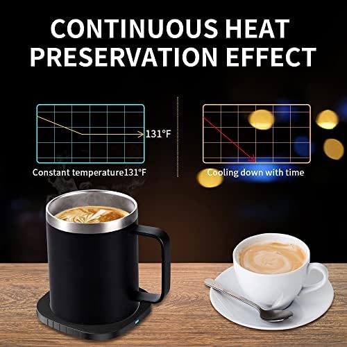Mug Warmer 300ml USB QI 55°C with 304 Stainless Steel 7