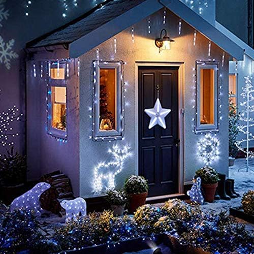 12M 100 LED Solar String Lights Cool White Waterproof 8 Modes for Garden Patio 4