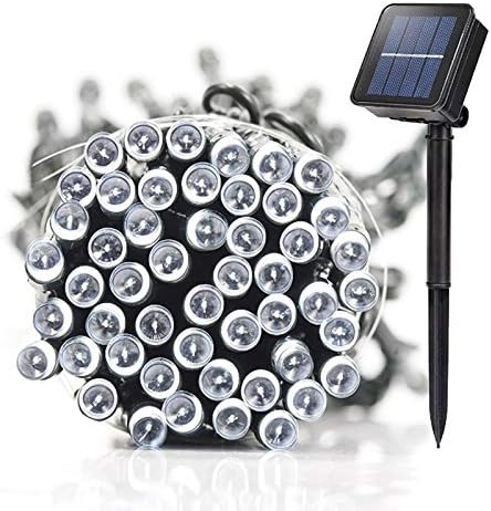 5M 50 LED Solar String Lights Cool White Waterproof 8 Modes for Garden Patio 2