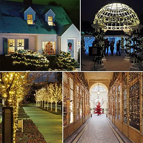 30M 300 LED Solar String Lights Warm White Waterproof 8 Modes for Garden Patio 4