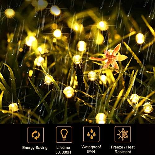 20M 200 LED Solar String Lights Warm White Waterproof 8 Modes for Garden Patio 6