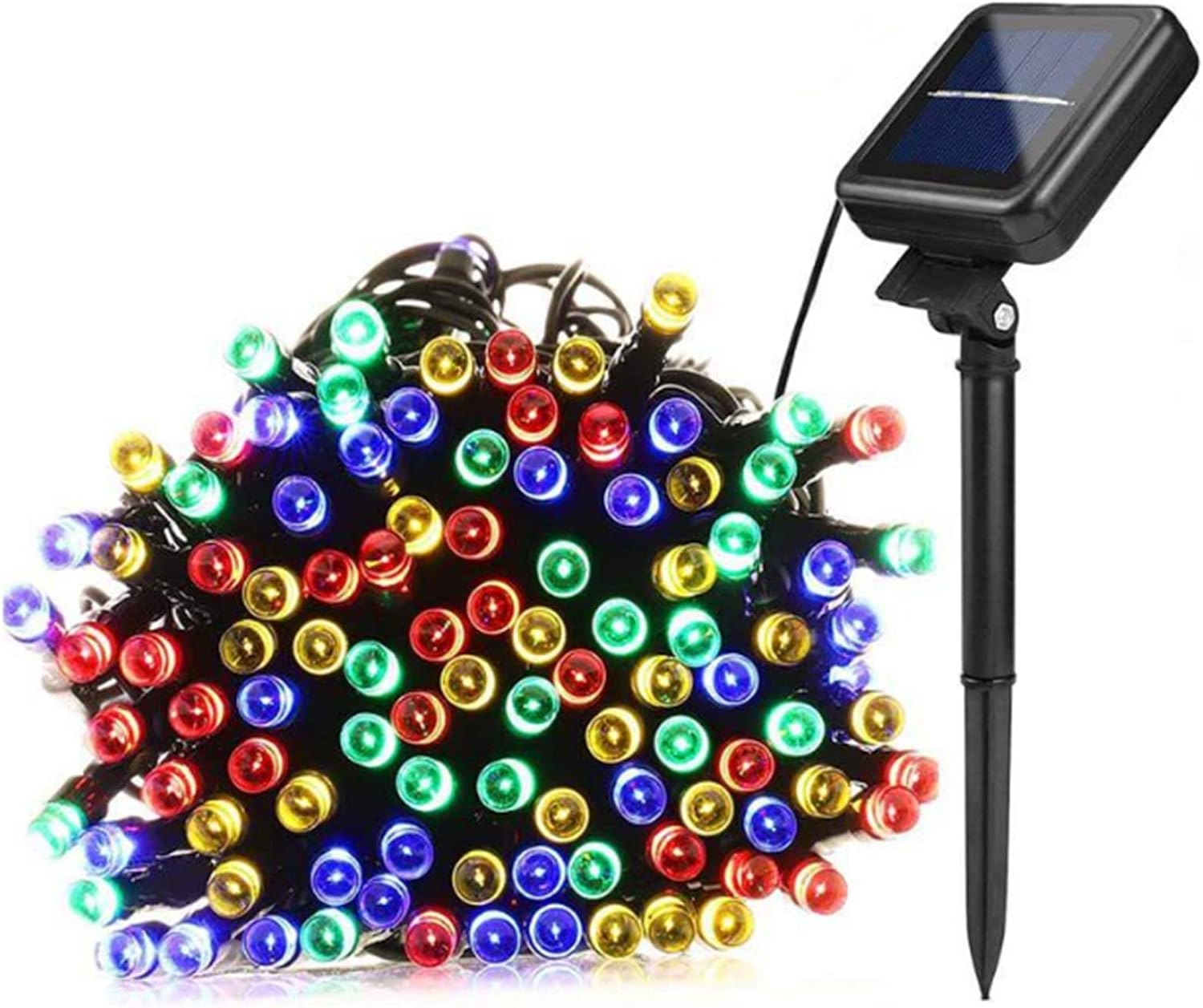 20M 200 LED Solar String Lights Multicolour Waterproof 8 Modes for Garden Patio