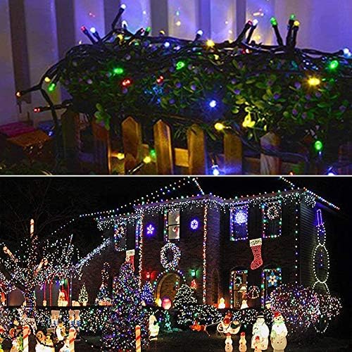12M 100 LED Solar String Lights Multicolour Waterproof 8 Modes for Garden Patio 5
