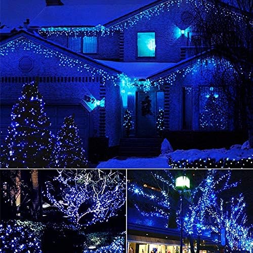 30M 300 LED Solar String Lights Blue Waterproof 8 Modes for Garden Patio 7
