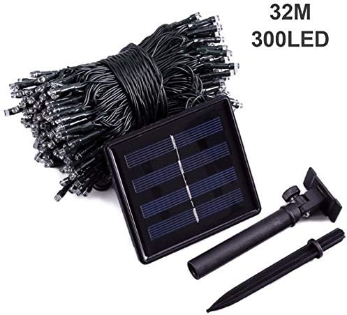 30M 300 LED Solar String Lights Blue Waterproof 8 Modes for Garden Patio 8