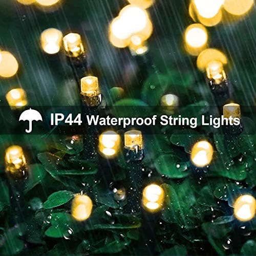 12M 100 LED Solar String Lights Warm White Waterproof 8 Modes for Garden Patio 3