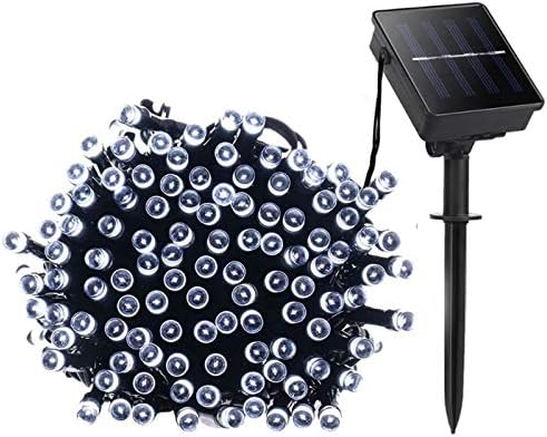 20M 200 LED Solar String Lights Cool White Waterproof 8 Modes for Garden Patio 2