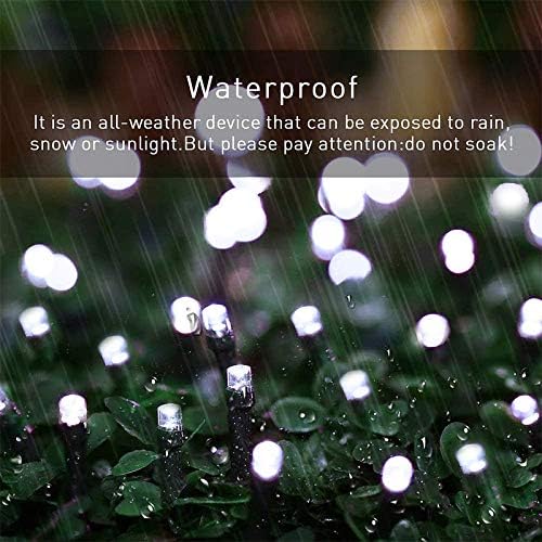 20M 200 LED Solar String Lights Cool White Waterproof 8 Modes for Garden Patio 3