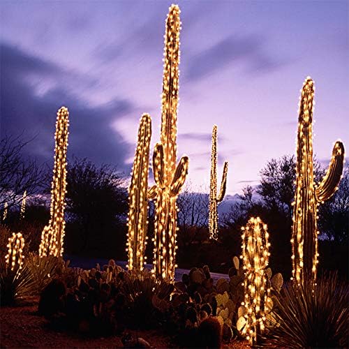 5M 50 LED Solar String Lights Warm White Waterproof 8 Modes for Garden Patio 5