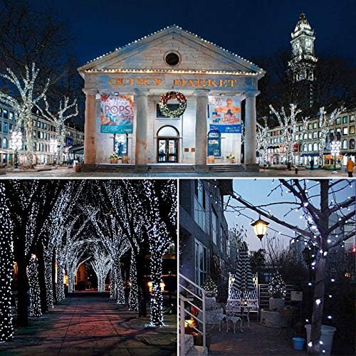 30M 300 LED Solar String Lights Cool White Waterproof 8 Modes for Garden Patio 7