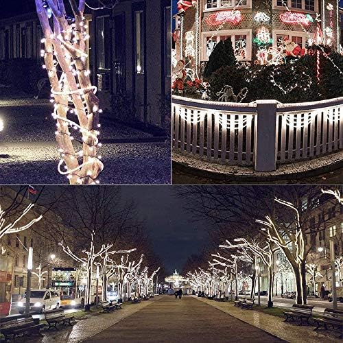 10M 100 LED Solar Rope Lights, White, Waterproof, 8 Modes 4