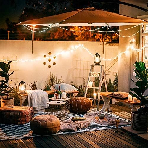 10M 100LED Solar Fairy Rope String Lights Warm White Waterproof 8 Modes 4