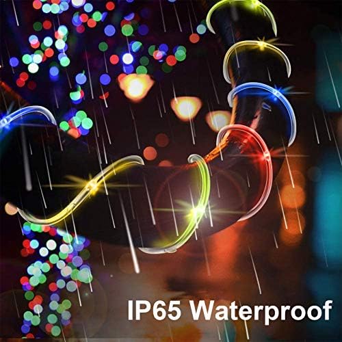 10M 100LED Solar Fairy Rope String Lights Multicoloured Waterproof 8 Modes 2