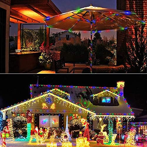 10M 100LED Solar Fairy Rope String Lights Multicoloured Waterproof 8 Modes 4