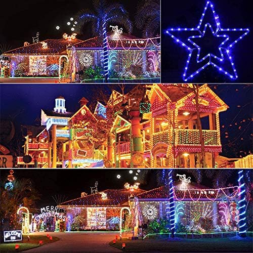 10M 100LED Solar Fairy Rope String Lights Blue Waterproof 8 Modes 4