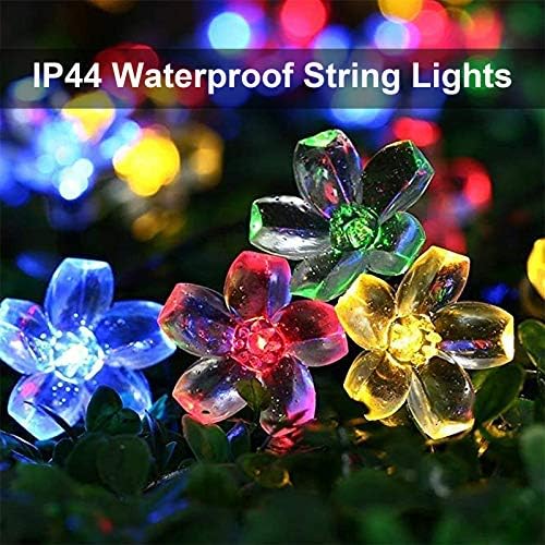 50 LED Solar String Lights Flowers, Multicolor 2
