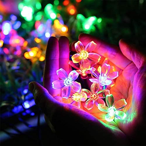 50 LED Solar String Lights Flowers, Multicolor 3