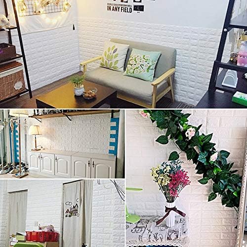 10 Pack 3D Wall Panels 70x77cm Foam Faux Brick Effect, Peel and Stick, Self-Adhesive, Waterproof, 5.4m² 4
