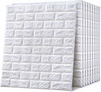 10 Pack 3D Wall Panels 70x77cm Foam Faux Brick Effect, Peel and Stick, Self-Adhesive, Waterproof, 5.4m² 8