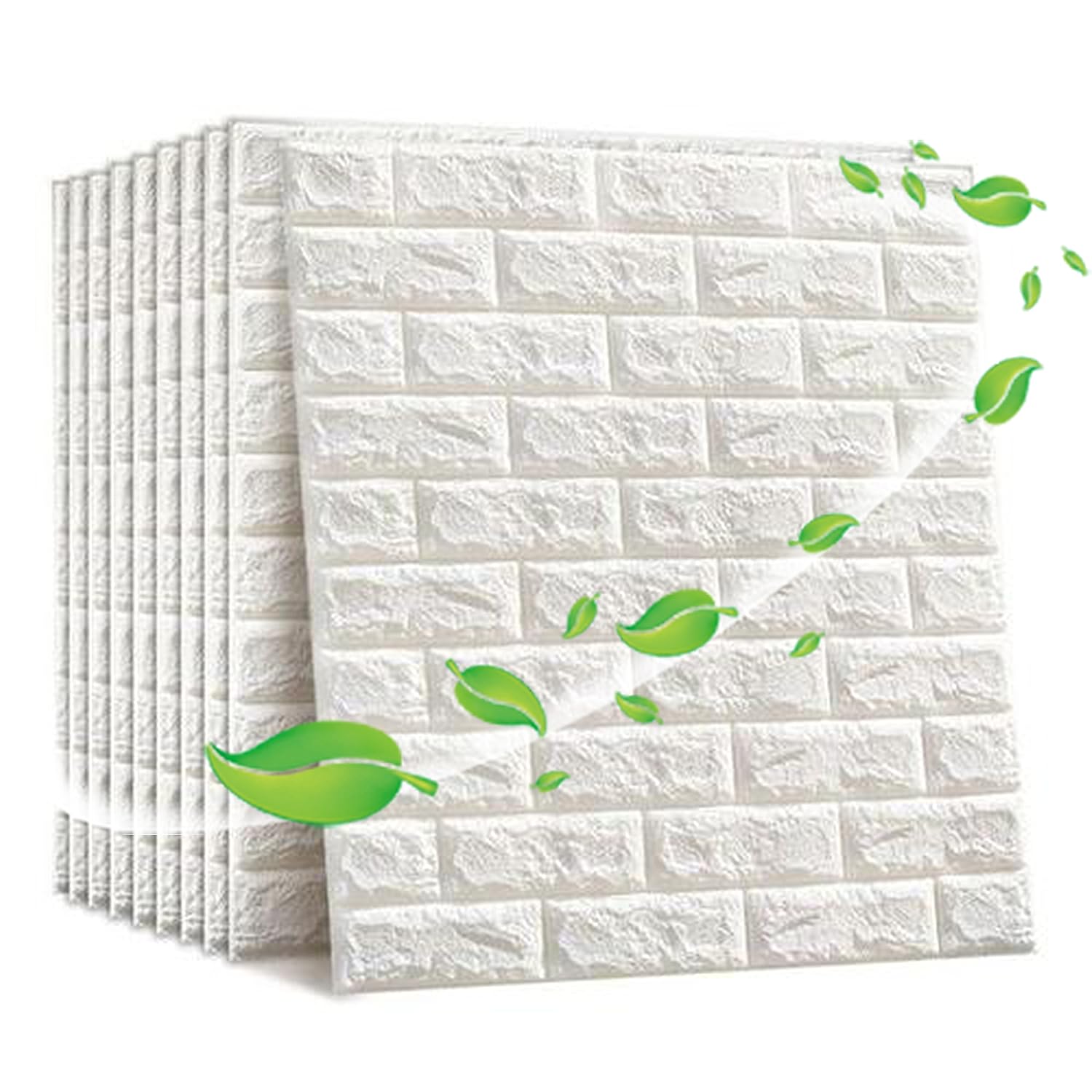 10 Pack 3D Wall Panels 70x77cm Foam Faux Brick Effect, Peel and Stick, Self-Adhesive, Waterproof, 5.4m²