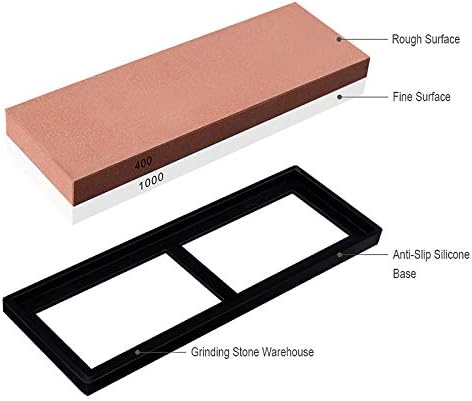 Whetstone 2-in-1 Grit 400/1000 with Silicone Holder 3