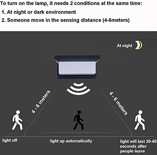 18W LED Outdoor Wall Light with Motion Sensor 6000K 2