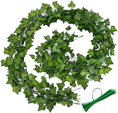 12pcs x 2m Artificial Ivy Plants Garland with 20pcs Cable Ties 2