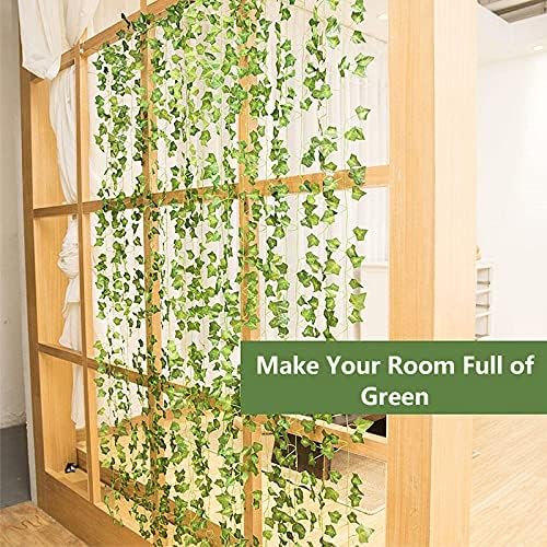 12pcs x 2m Artificial Ivy Plants Garland with 20pcs Cable Ties 5