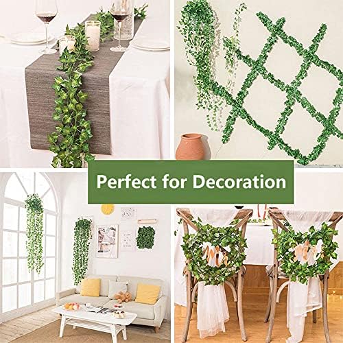 12pcs x 2m Artificial Ivy Plants Garland with 20pcs Cable Ties 7