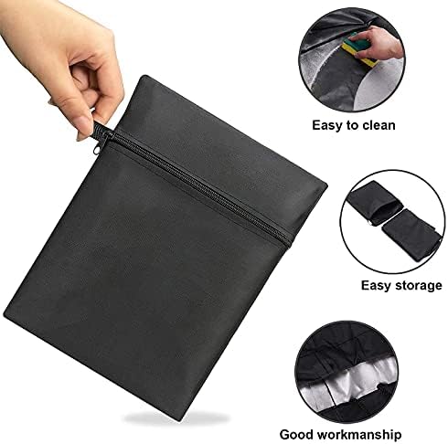 Garden Furniture Covers Waterproof 242x162x100cm Rectangular Dustproof Protective Cover 210D Oxford Fabric Black 4