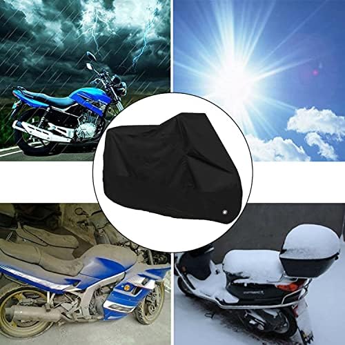XXL Waterproof Motorcycle Cover 190T Oxford Fabric All Weather with Lock Holes 245x105x125cm 5