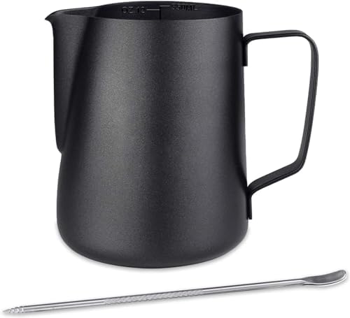 900ml Milk Frothing Jug Coffee Pitcher & Measurement Latte Art Pen 2