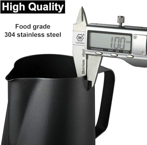 900ml Milk Frothing Jug Coffee Pitcher & Measurement Latte Art Pen 3