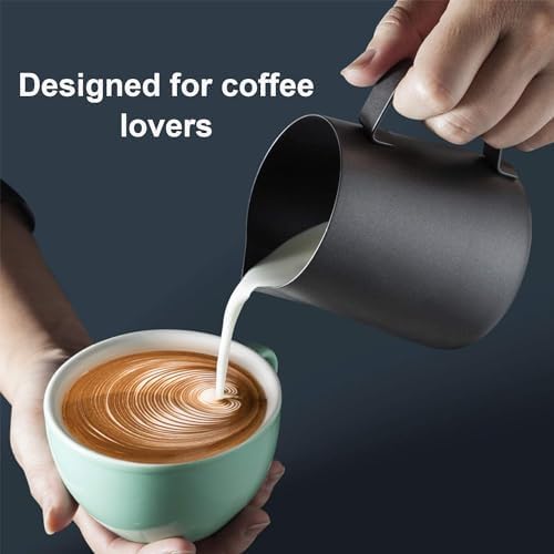900ml Milk Frothing Jug Coffee Pitcher & Measurement Latte Art Pen 5