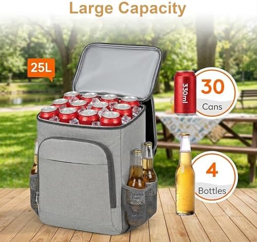 25L Waterproof Insulated Backpack Leakproof Lightweight Cooler Bag 2